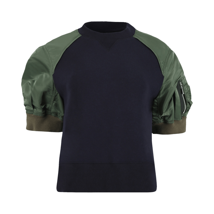 Sacai Sponge Sweat Pullover "Navy/Khaki"