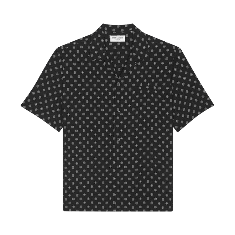 Saint Laurent Shark Collar Shirt "Noir Craie"