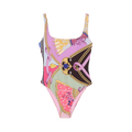 Versace La Greca Rainbow One Piece Swimsuit "Multicolor"