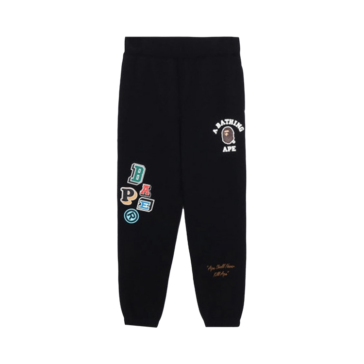 BAPE Multi Fonts Sweat Pants "Black"