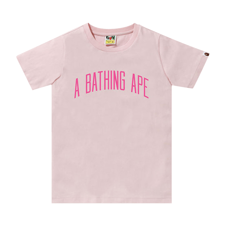 BAPE A Bathing Ape Letter Tee "Pink"