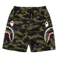 BAPE 1St Camo Side Shark Beach Shorts "Green"