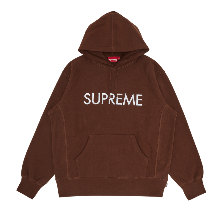 Supreme Capital Hooded Sweatshirt "Dark Brown"