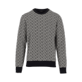 Balmain Monogram Print Sweatshirt "Black/White"