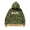 BAPE ABC Camo Full Zip Hoodie "Green"