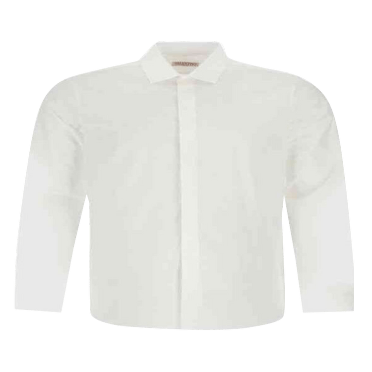 Valentino Long-Sleeve Poplin Shirt "White"