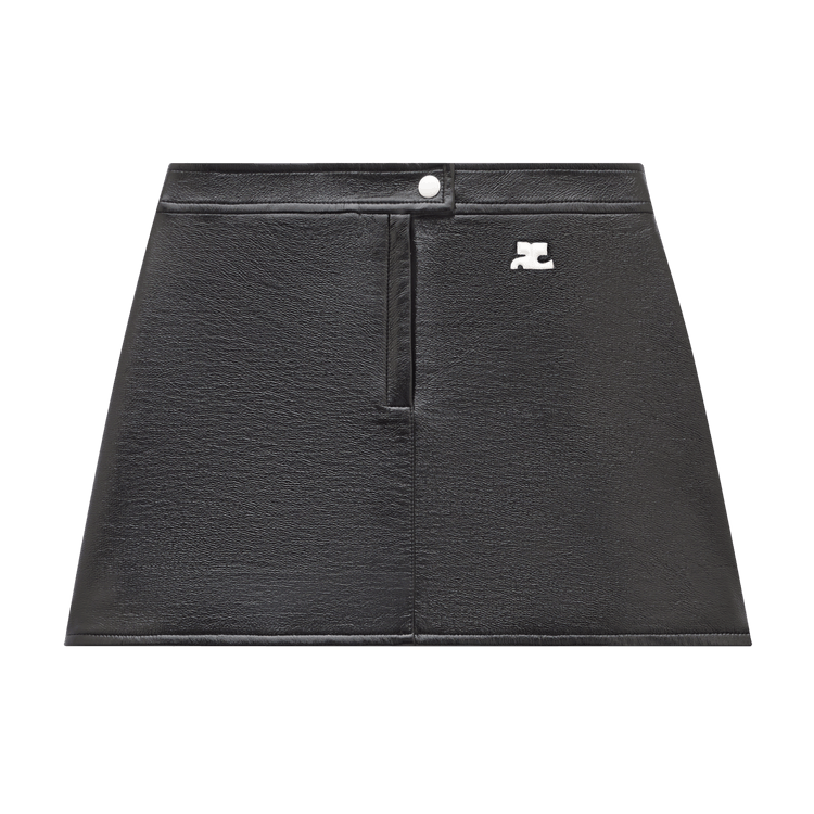 Courrèges Vinyl Mini Skirt "Black"