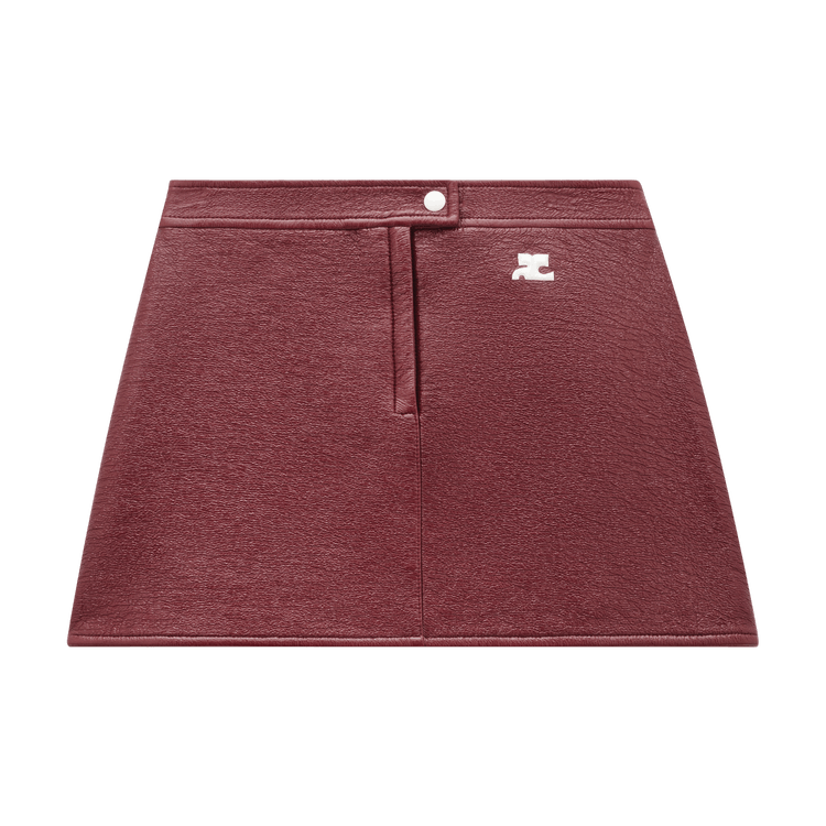 Courrèges Vinyl Mini Skirt "Burgundy"