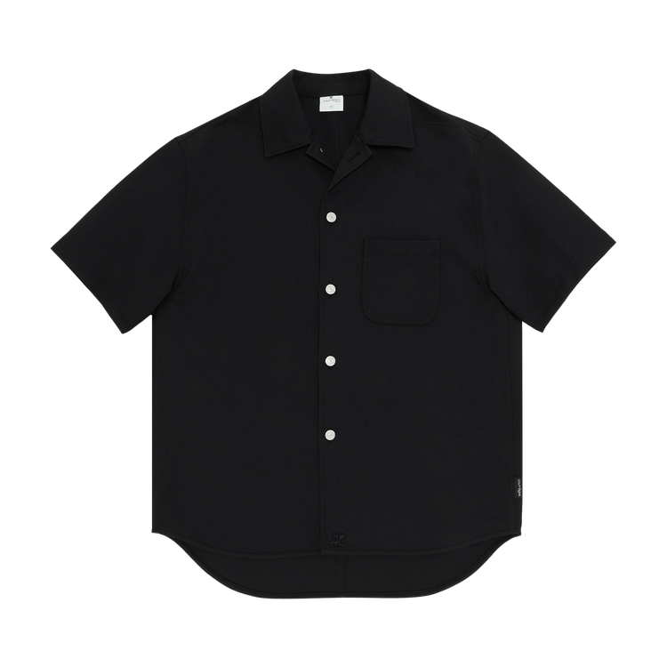 Courrèges Retro Twill Skater Shirt "Black"