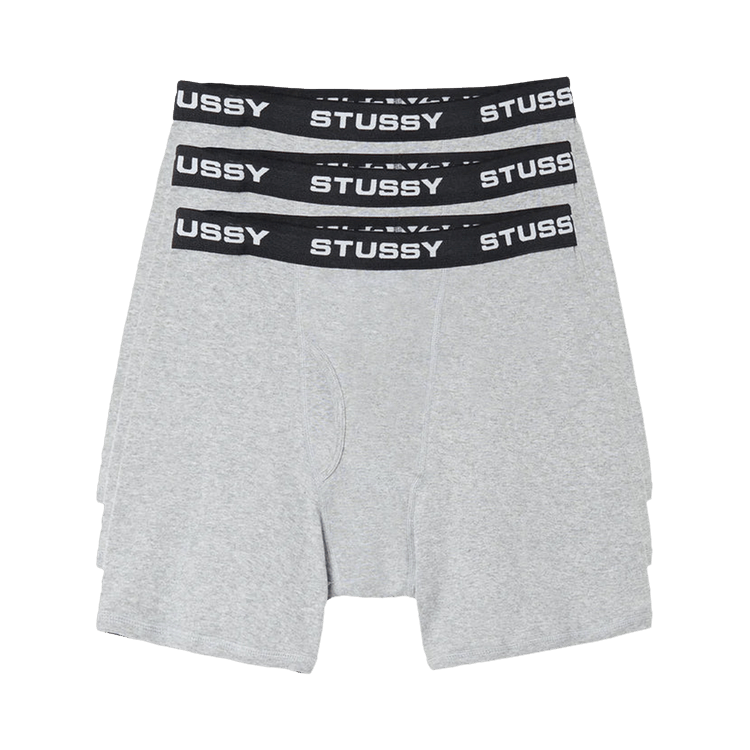 Stussy Boxer Briefs (3 Pack) "Grey Heather"
