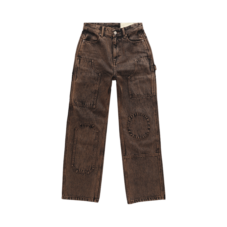 Andersson Bell Over-Dyed Bauhaus Patch Pants "Orange"