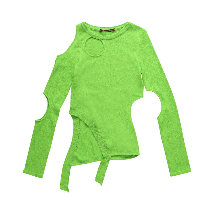 Andersson Bell Bonnie Cut-Out Knit Top "Green"