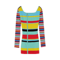Andersson Bell Multi Stripe Zip Up Knit Mini Dress "Multicolor Stripe"