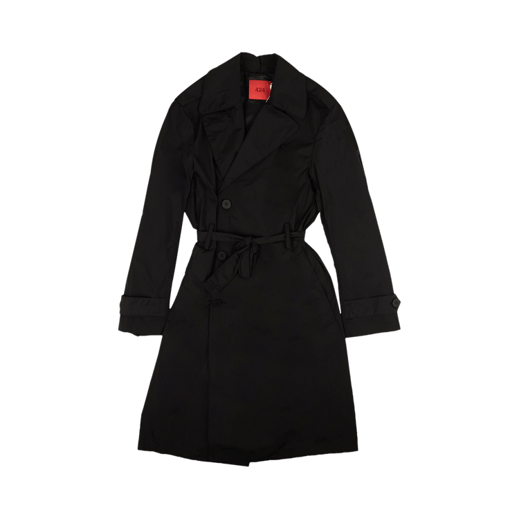 424 Nylon Trench Coat "Black"
