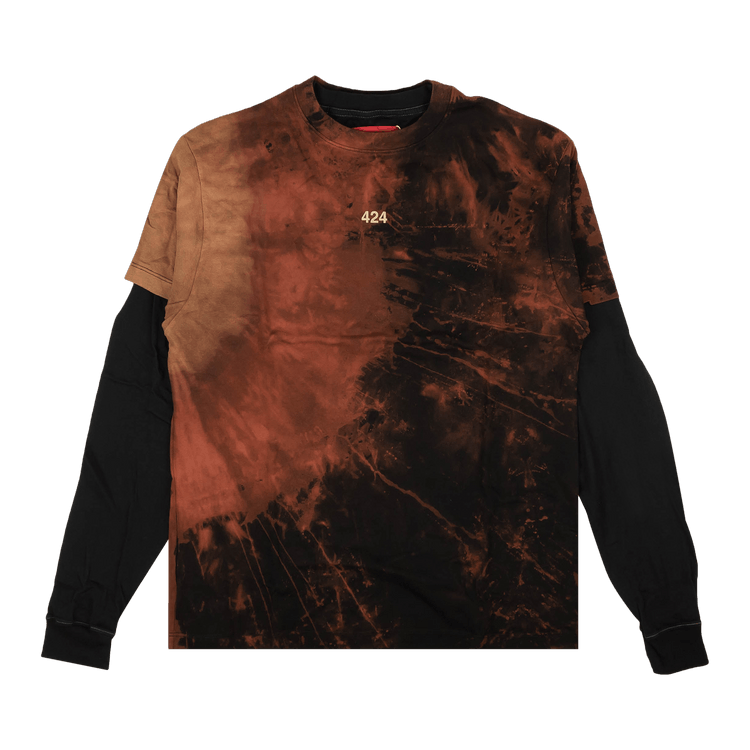 424 Reworked Double Layer Bleached T-Shirt "Black"