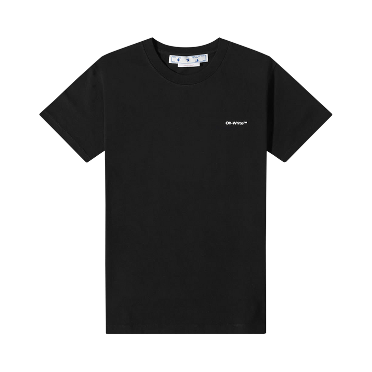 Off-White Wave Outline Diagonal Slim T-Shirt "Black/White"