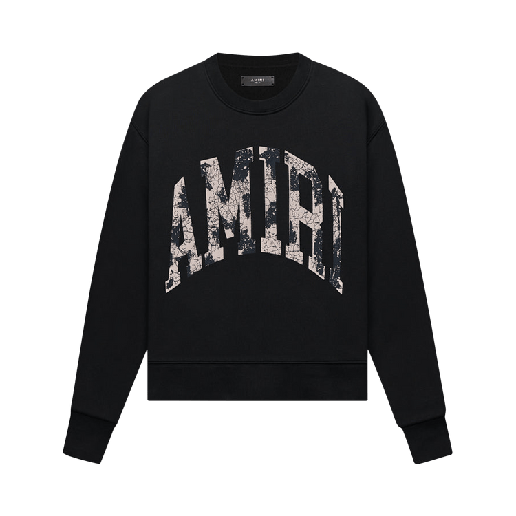 Amiri Collegiate Logo Crew "Black"