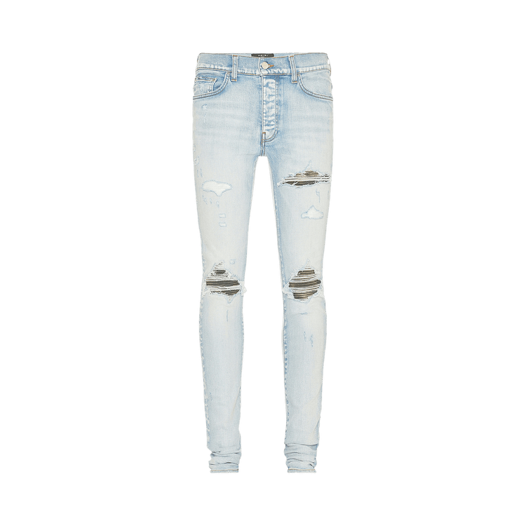 Amiri MX1 Tie Dye Camo Jean "Light Indigo"