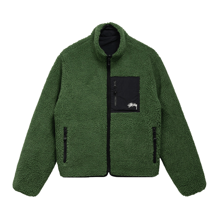 Stussy 8 Ball Sherpa Jacket "Green"
