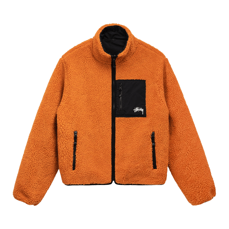 Stussy 8 Ball Sherpa Jacket "Orange"