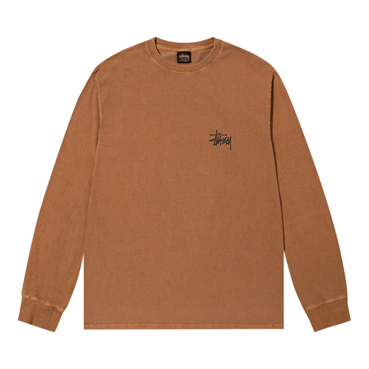 Stussy Basic Pigment Dyed Long-Sleeve Tee "Almond"