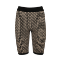 Balmain Monogram Knit Cyclist Shorts "Black/White"