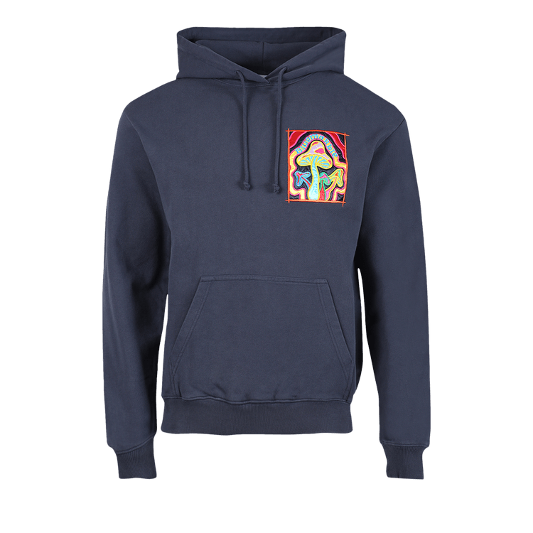 BLUEMARBLE Regular Hoodie "Navy Mushroom Print"