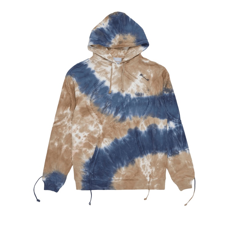 BLUEMARBLE Drawstring Hoodie "Brown/Blue Tie And Dye"