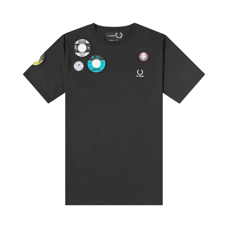Fred Perry x Raf Simons Oversized Patched T-Shirt "Black"