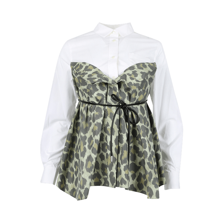 Sacai Leopard Print Shirt "Khaki"