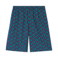 Versace Barocco Silhouette Silk Shorts "Magenta/Tangerine"