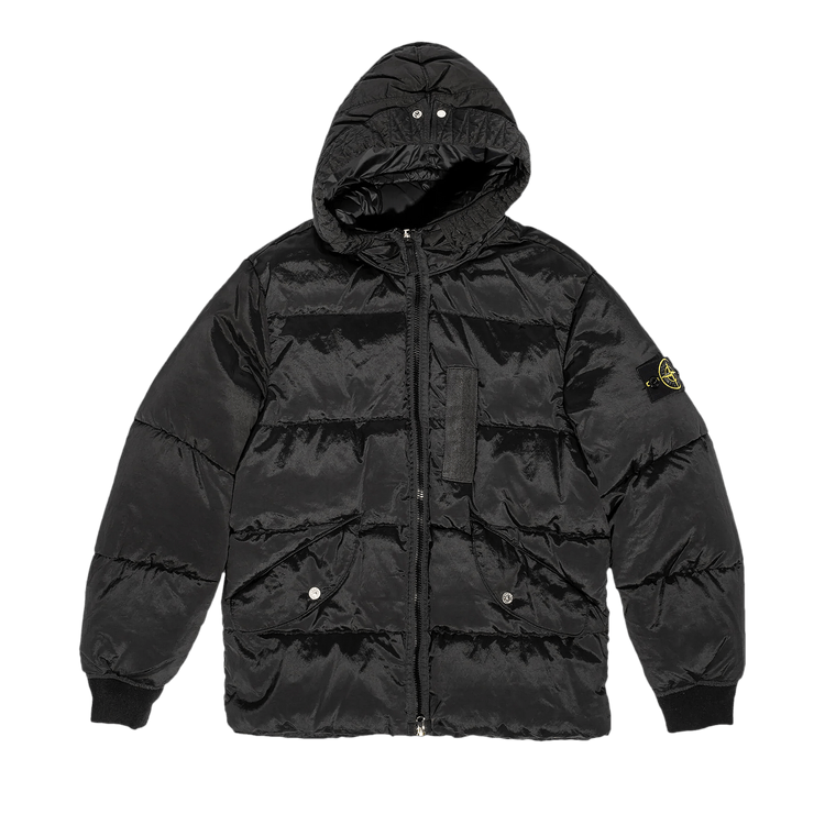 Stone Island Hooded Down Jacket "Black"