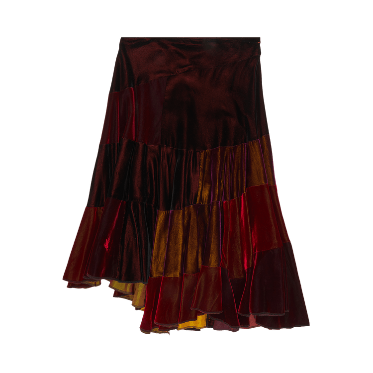 Comme des Garçons Patchwork Skirt "Burgundy"