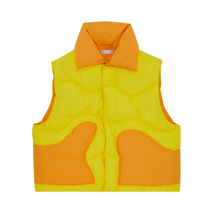 ERL Down Woven Puffer Vest "Orange/Yellow"