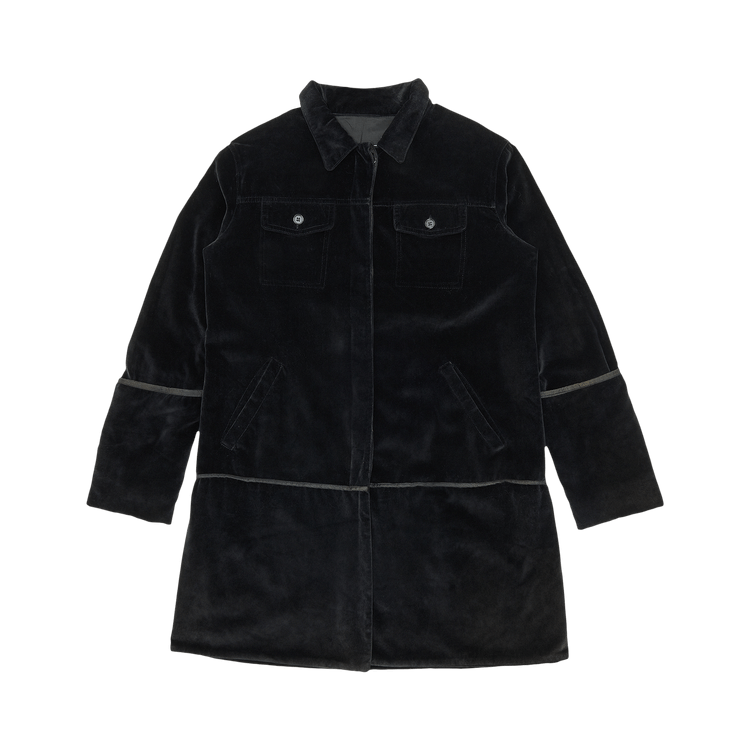 Helmut Lang Velvet Piping Detail Jacket "Navy"