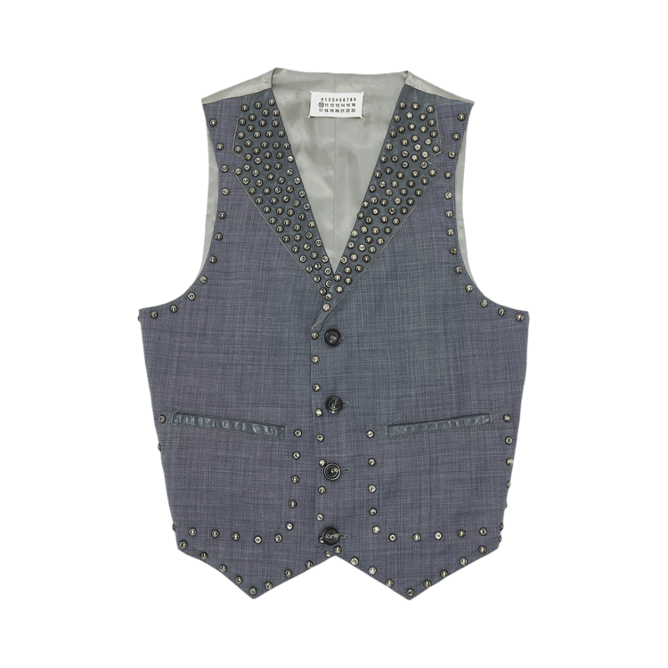 MM6 Maison Margiela Studded Waistcoat "Indigo"