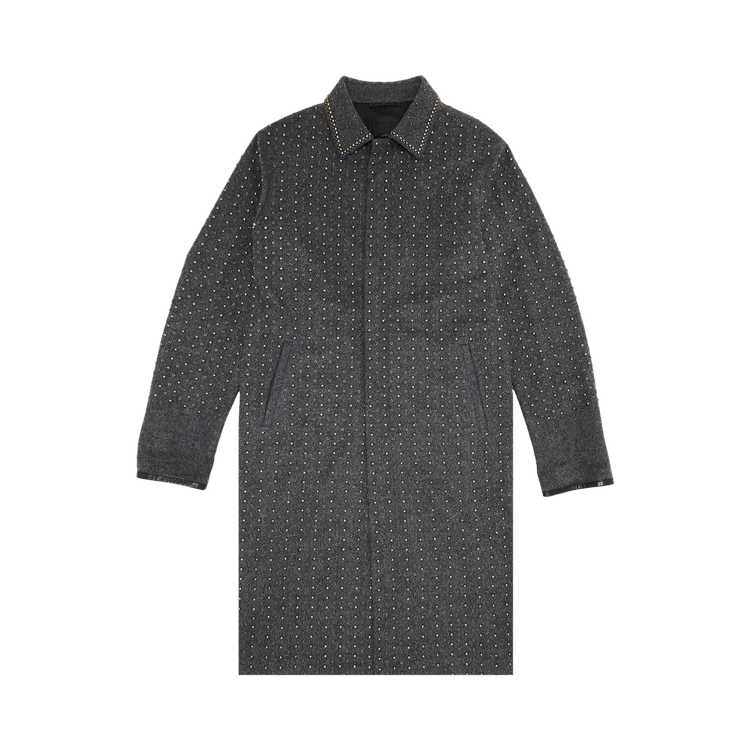 Prada Studded Trench Coat "Charcoal"