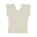 Maison Margiela V Neck Knit Stole Vest "Cream"