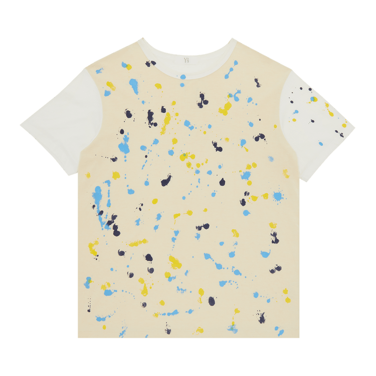 Yohji Yamamoto Paint Splatter Tee "Cream"