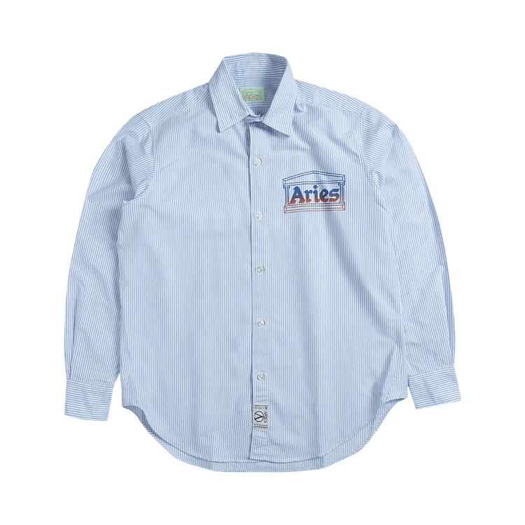Aries Oxford Stripe Shirt "Blue"