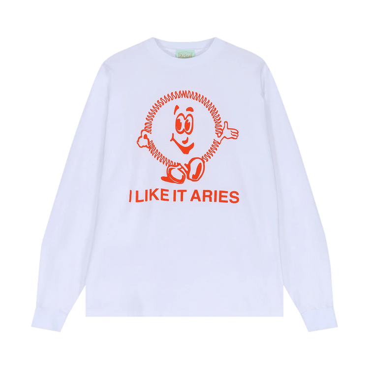 Aries I Like It Long-Sleeve T-Shirt "White"