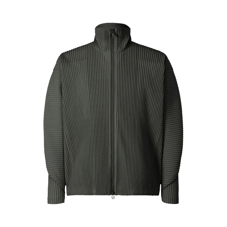 Homme Plissé Issey Miyake Pleated Zip Jacket "Coke Grey"