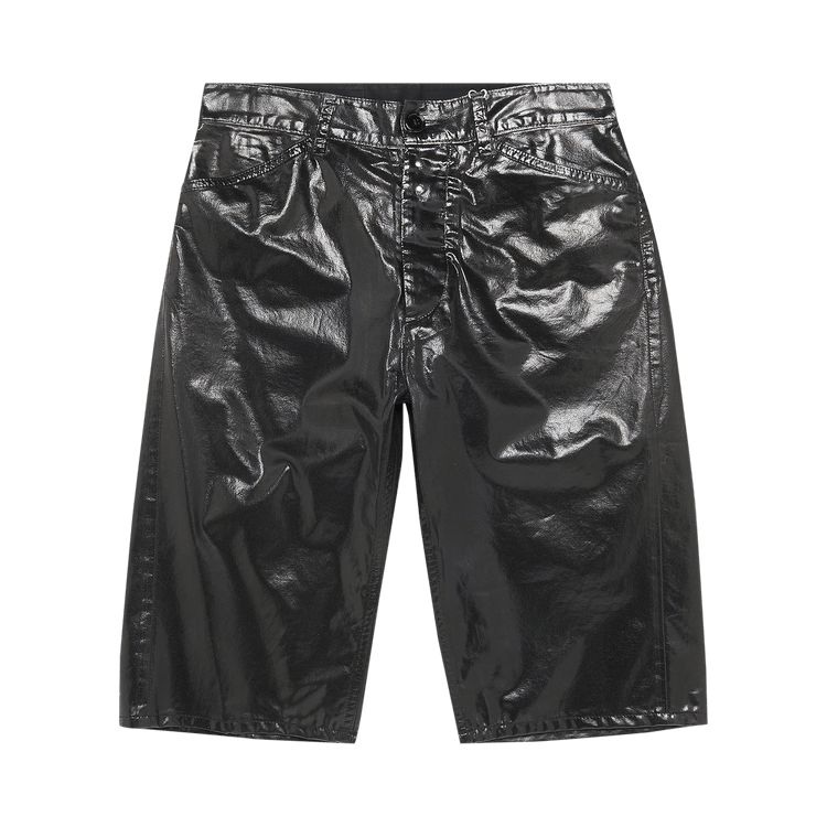 MM6 Maison Margiela Waxed Cotton Shorts "Black"