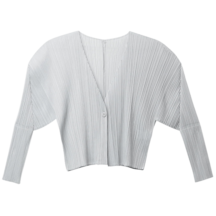 Pleats Please Issey Miyake 2 In 1 Blouse "Light Grey"