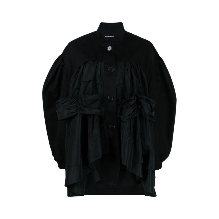 Simone Rocha Signature Sleeve Jacket With Taffeta Front Detail "Black"