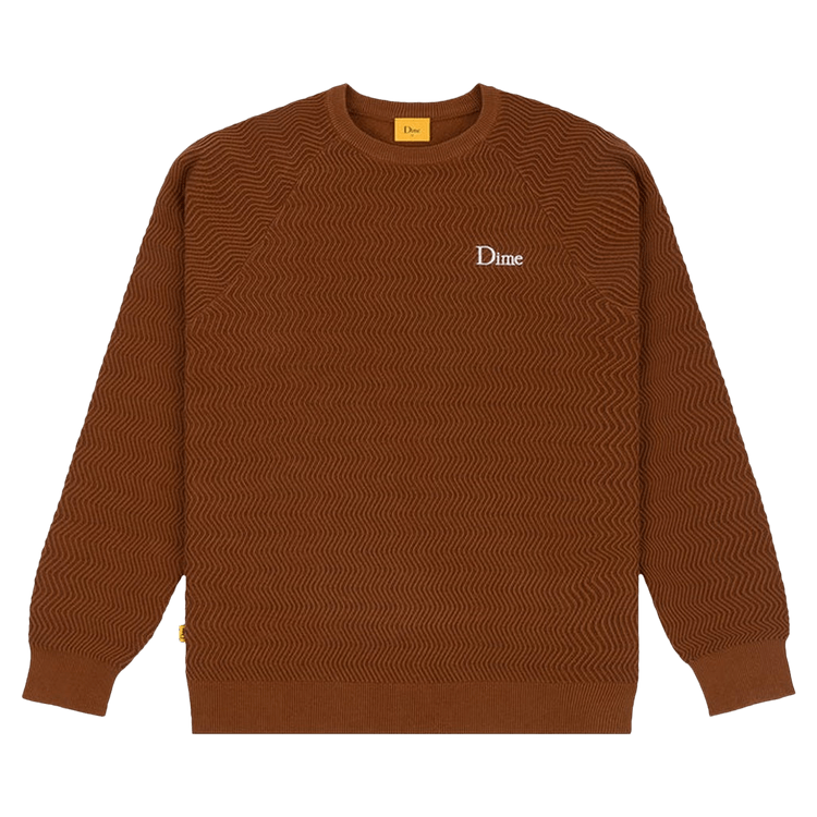 Dime Wave Cable Knit Sweater "Raw Sienna"