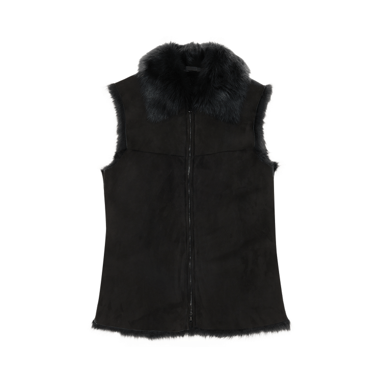 Helmut Lang Vest With Fur Lining "Black"