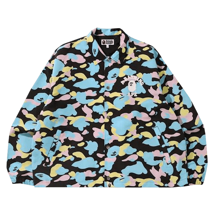 BAPE New Multi Camo Relaxed Coach Jacket "Black"