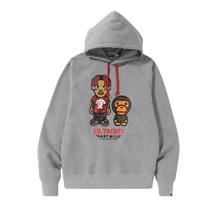 BAPE Baby Milo x Lil Yachty Pullover Hoodie "Grey"