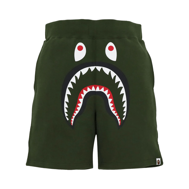 BAPE Shark Sweat Shorts "Olivedrab"